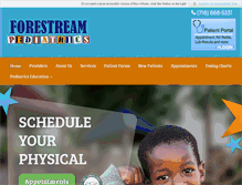 Tablet Screenshot of forestreampediatrics.com